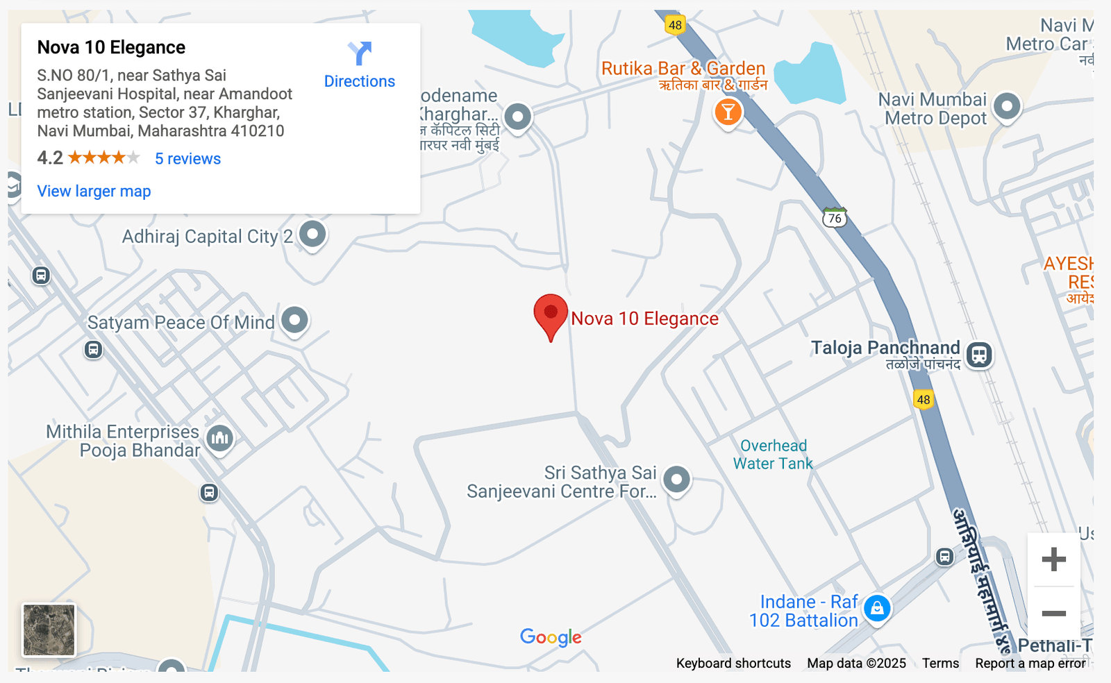 Nova 10 Elegance location map